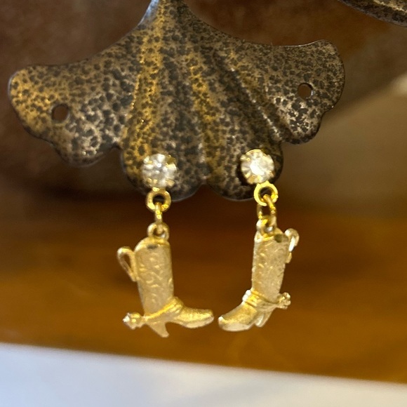 Jewelry - Gold Boot & Spur Earrings
